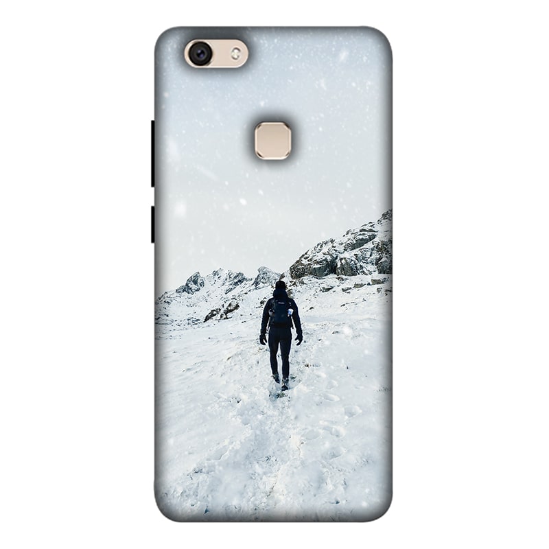Trekker in Snow Vivo V7 Plus Mobile Cover