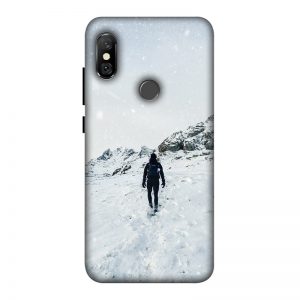 Trekker in Snow Redmi Note 6 Pro mobile Cover