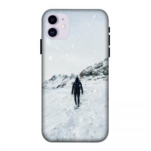 Trekker in Snow iPhone 11 Mobile Cover