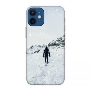Trekker in Snow iPhone 12 Mini Mobile Cover