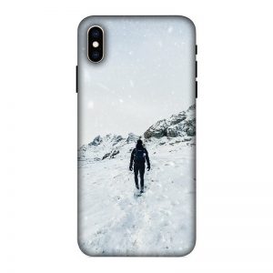 Trekker in Snow iPhone XS Max Mobile Cover