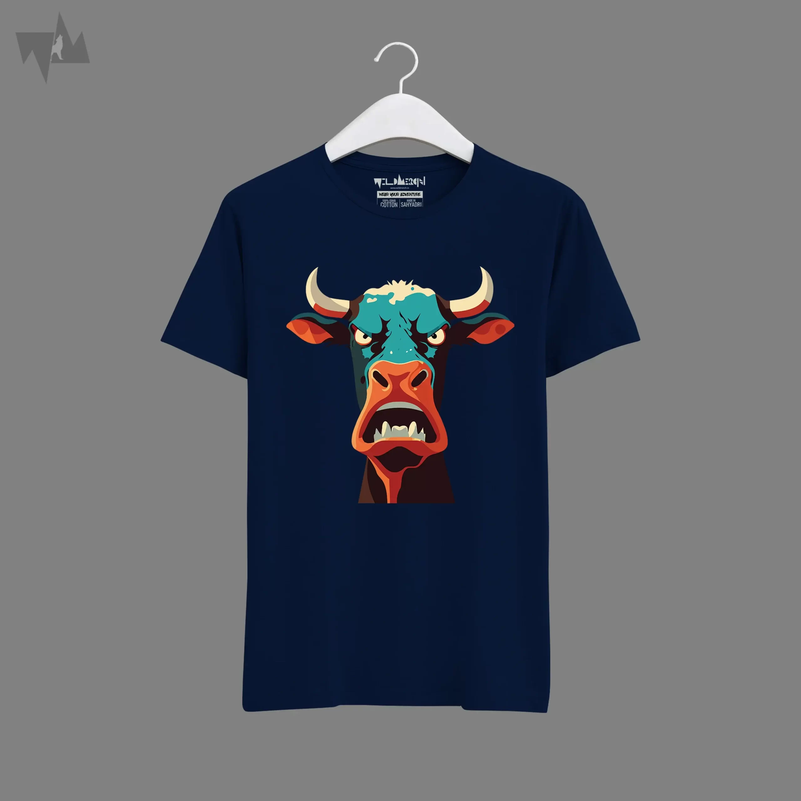 Angry Blue Cow